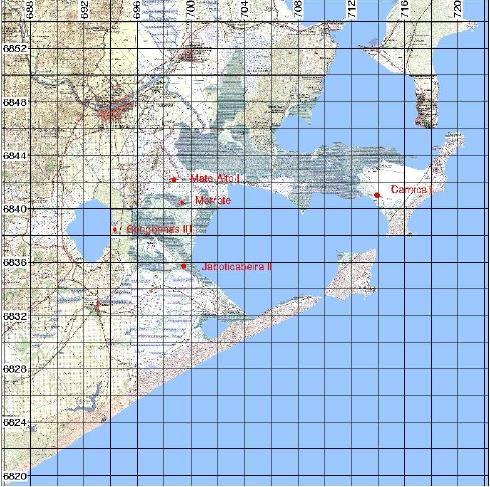 35 Figura 4 - Mapa da região por volta de 1.500 AP, com o nível do mar 0,5 acima do atual. Fonte: Kneip 2004.