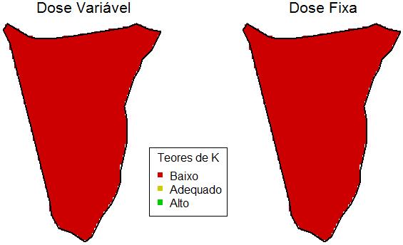 69 Níveis do teor foliar de nitrogênio Níveis do teor foliar de fósforo Níveis do teor foliar de potássio Figura 21 Mapas interpolados dos teores foliares de nitrogênio, fósforo e potássio, na área