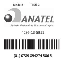 Homologação Volvo On Call* Este produto está homologado pela ANATEL, de acordo com os procedimentos regulamentados pela Resolução 242/2000, e atende aos requisitos técnicos aplicados.