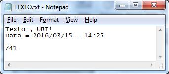 editor Notepad ficheiro TEXTO.