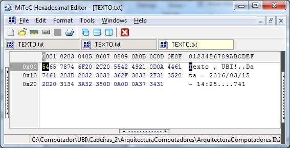 hexadecimal MiTeC ficheiro