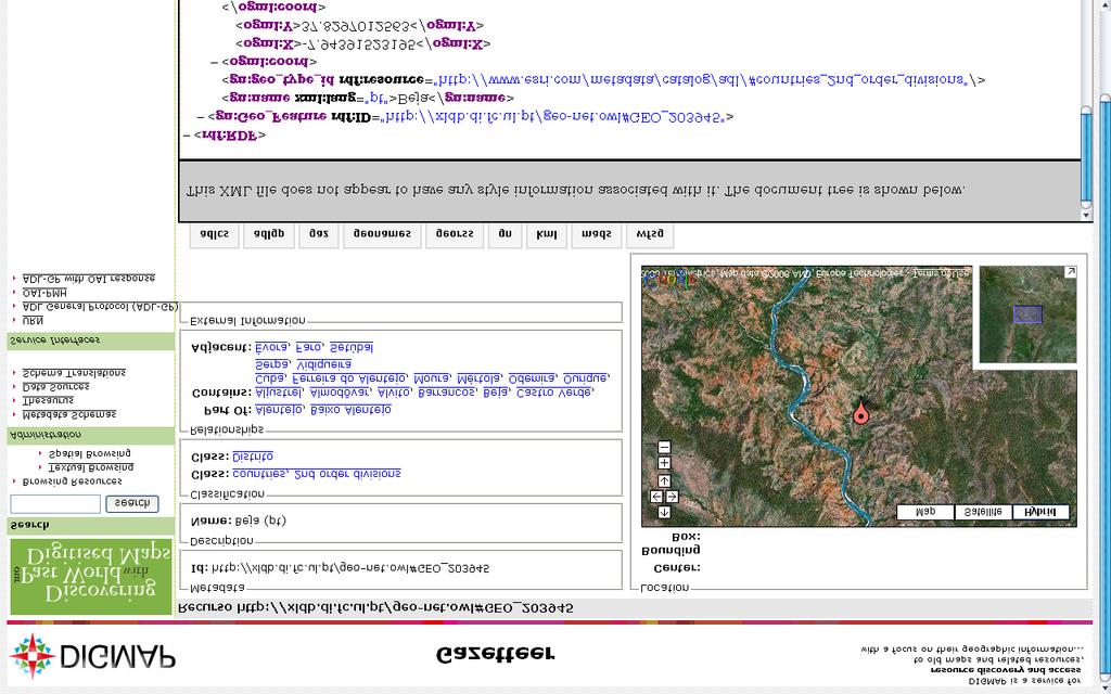 54 CAPÍTULO 8. Figura 8.3: Interface para Consultas a Almanaques Geo-temporais. No exemplo da figura 8.