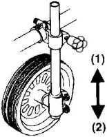 Aparador de Cantos Ajustando Altura da Roda (para Aparador de Cantos) Solte a alavanca de fixação e ajuste a altura da roda para obter o corte desejado.