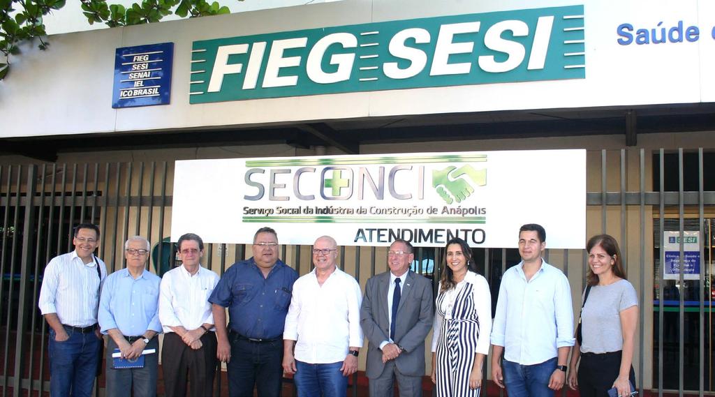 SINDUSCON Anápolis Sesi e Seconci Anápolis realizam ato para celebrar convênio Foi realizada no dia 27/03 último, a solenidade de assinatura do convênio entre o Sesi-GO e o Sindicato das Indústrias