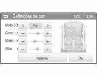 16 Introdução Exemplo: opção RDS Tocar em Lig ou Desl ao lado de uma definição para ativar ou desativar esta opção.