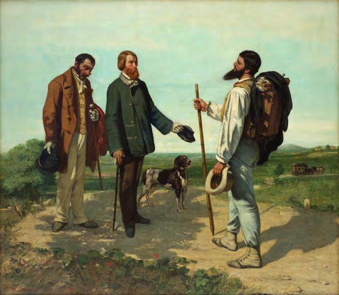 GRUPO III 1. Observe a Figura 1 e leia o Texto A. Figura 1 Gustave Courbet, Bom Dia, Senhor Courbet, 1854, óleo sobre tela, 132 155,5 cm in https://upload.wikimedia.