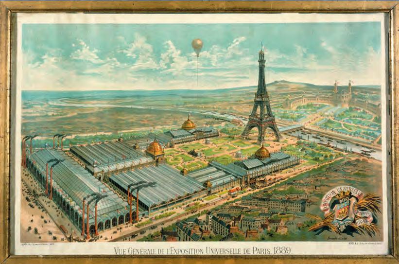 2. Observe a Figura 2 e leia o Texto B. Figura 2 Vista geral da Exposição Universal de Paris de 1889, cartaz in https://incubadoradeartistas.files.wordpress.com (consultado em outubro de 2017).