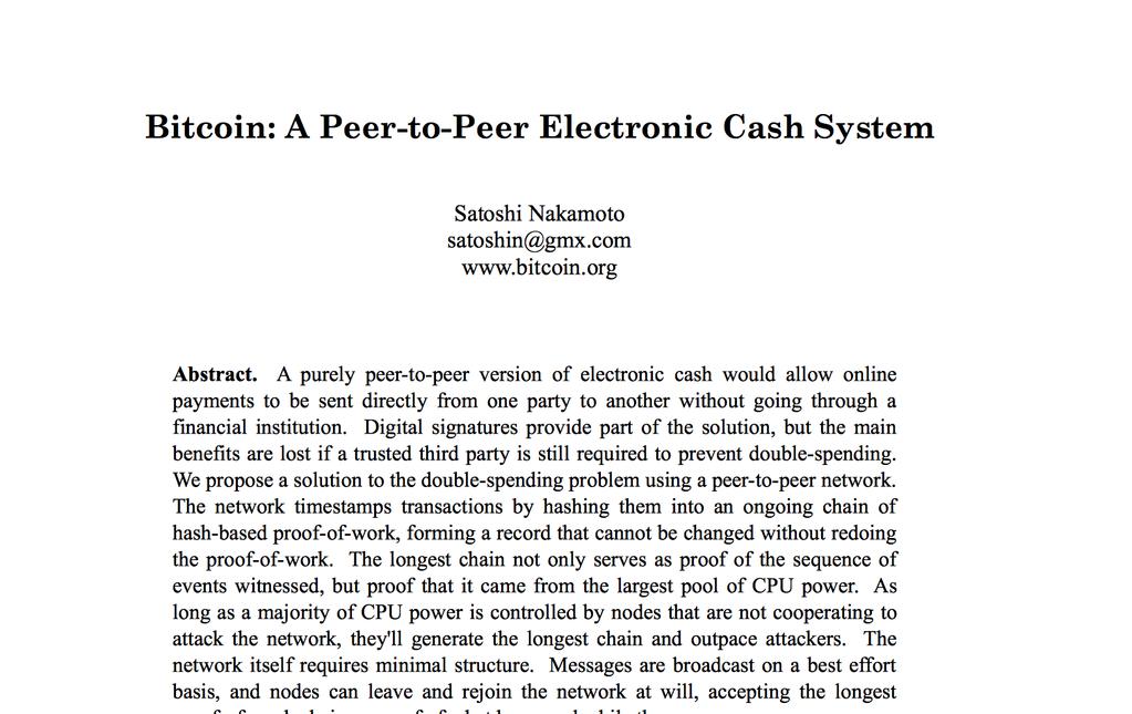 Bitcoin Whitepaper