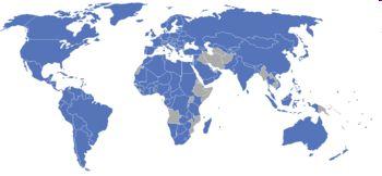 Países signatários da Convenção de Berna (em azul) Convenção de Berna 1886 168 países 2015 (http://www.wipo.int/treaties/en/statsresults.jsp?