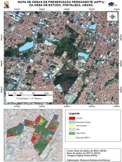 Áreas de Preservação Permanente no Campus do Itaperi e seu entorno (Fortaleza, CE): o uso de técnicas de geoprocessamento 57 Figura 5 - Mapa de Áreas de Preservação Permanentes do Campus do Itaperi e