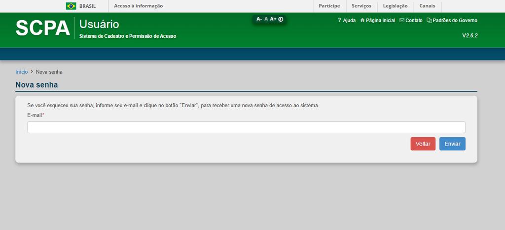 Sendo necessário que o usuário acesse sua caixa de entrada do e-mail cadastrado e acesse o e-mail descrito no capítulo anterior.