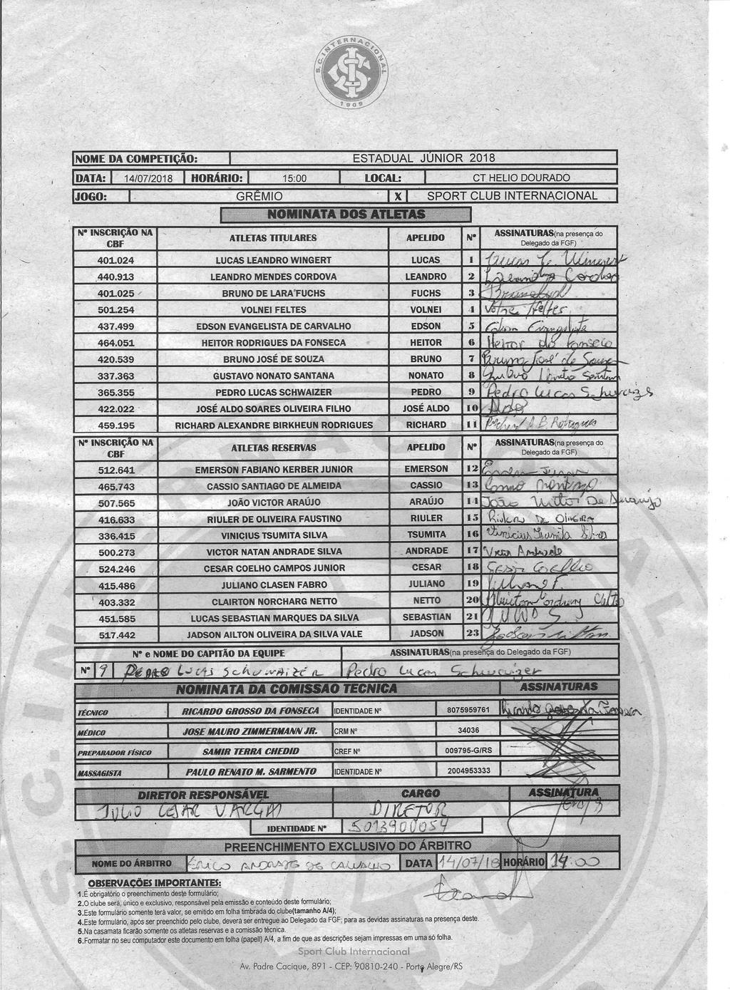 DELETAR O MODELO DE FORMULÁRIO PADRÃO DO CLUBE