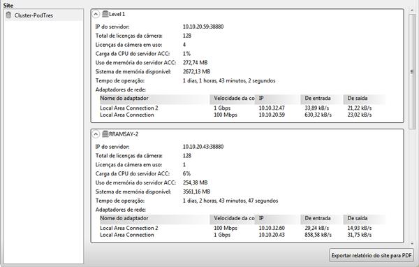 ACC5 Cre Figura A. Guia Status d Servidr N Explradr d Sistema, selecine um Lcal e status d servidr será exibid à direita.