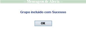 Após a inclusão, será exibida a seguinte mensagem: Atualizar É utilizado para alterar um