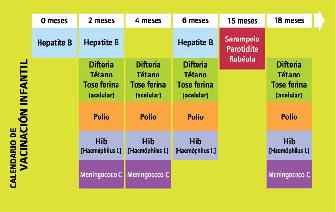 Calendario de vacinación infantil 1.