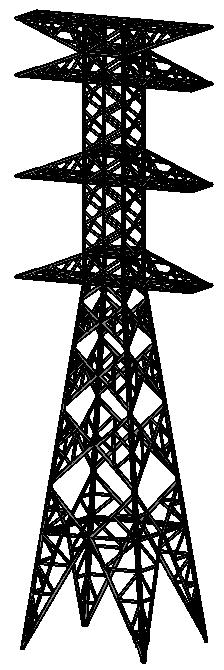 CAPÍTULO 4 AVALIAÇÃO DAS METODOLOGIAS DE DETERMINAÇÃO DA IMPEDÂNCIA DE SURTO A estrutura em questão é uma torre com silhueta semelhante àquela apresentada no item anterior, mas com dimensões maiores,