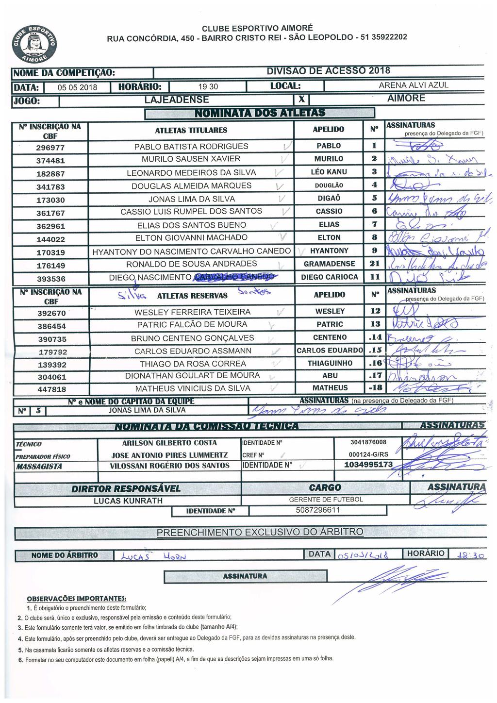 DELETAR O MODELO DE FORMULÁRIO PADRÃO DO CLUBE