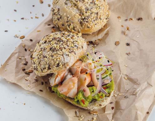 Preparação SANDES DE CAMARÃO COM GUACAMOLE 28699 - Bolinha Artesanal com Sementes pág.