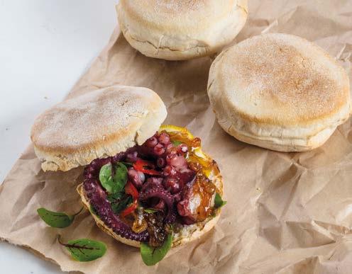 Preparação SANDES DE POLVO COM CEBOLA CARAMELIZADA 27335 - Mini Bolo do Caco pág.