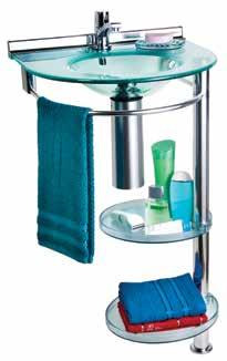 LAVABO CRIS-GLASS ONIX Prateleira de