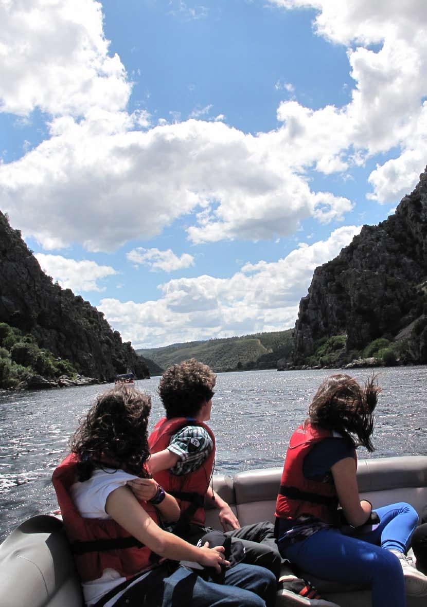 As duas imponentes muralhas quartzíticas atravessadas pelo Tejo são habitadas por famílias de grifos. Analisam a evolução da paisagem, desde há cerca de 500 Ma.