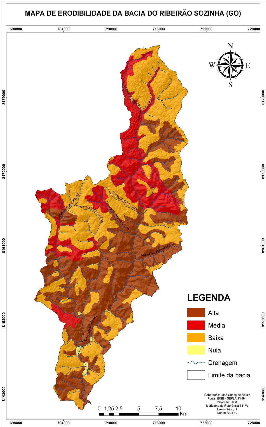 129 FIGURA 3 Mapa de erodibilidade