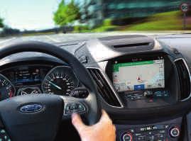 Controlo automático de velocidade adaptativo Ø Ajuda a manter uma distância predefinida entre o Ford C-MAX e o veículo que circula à sua frente. Se este abrandar, o sistema desacelera.