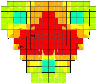 C1-1 (36,74x36x74) C-1 (18x75) C3-1 (75x18) Figura 1 - Campos de tensão de tração blocos sobre três estacas (vista de baixo).