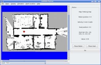Simuladores de Robôs Móveis Carmen Desenvolvido na CMU Simula e