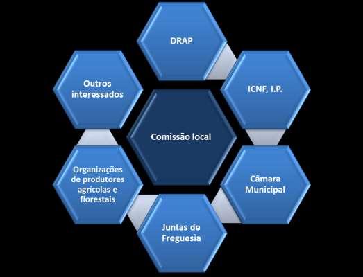 Figura 13 Constituição das Comissões Locais. 4.2.3. Aplicação de meios de luta As CL, informadas e orientadas pelas DRAP, implementam o programa anual de luta biológica de acordo com os procedimentos indicados pela DGAV (www-dgv.