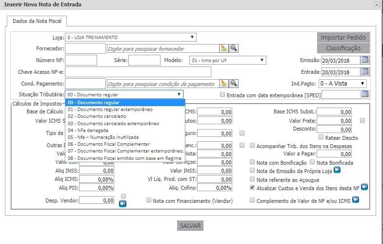 29 28 Podemos ter ainda outros tipos de NF as quais devemos orientar nossos usuários como: Completo de Valor de NF e/ou ICMS: (28) nessa situação as lojas recebem documentos (NF) complementares ou