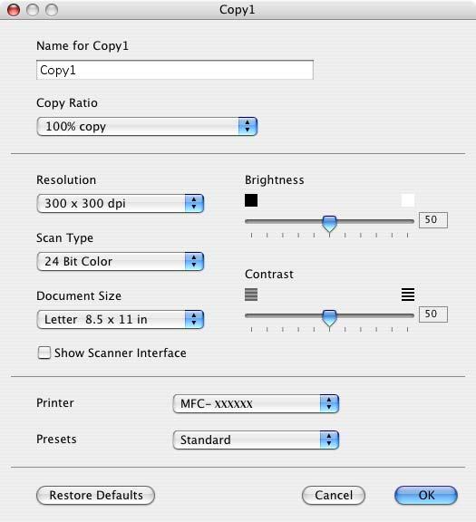 4 ou superior) CÓPIA / PC-FAX Os botões de Cópia (1-4) podem ser personalizados para poder tirar partido das funcionalidades incorporadas nos controladores de impressora Brother para executar