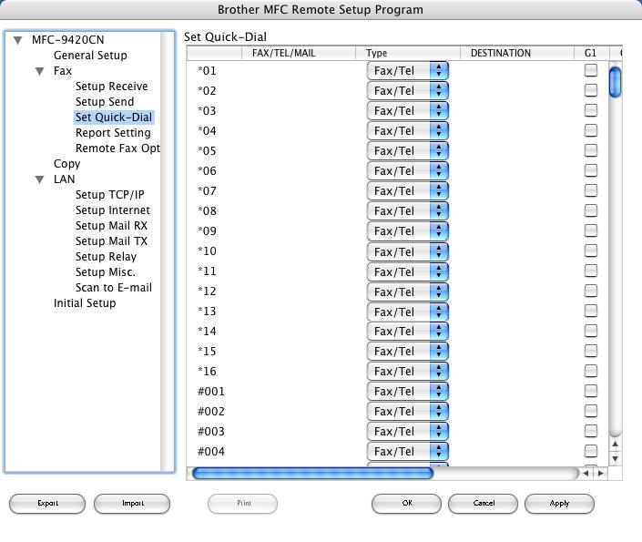 9 Configuração Remota O botão Remote Setup (Configuração Remota) permite-lhe abrir a janela do Programa de Configuração Remota com o qual pode definir os menus de configuração do aparelho.