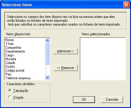 Software PC-FAX Brother Importar para o livro de endereços Pode importar ficheiros de texto ASCII (*.csv) ou Vcards (cartões comerciais electrónicos) para o Livro de endereços.