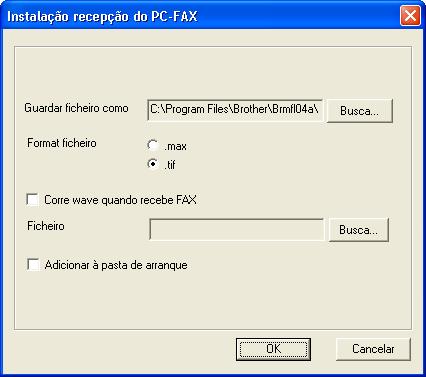 Software PC-FAX Brother Activar Recepção PC-FAX A partir do menu Iniciar, seleccione Todosos programas, Brother, MFL-Pro Suite MFC-9420CN, PC-FAX modtagelse e em seguida seleccionemfc-9420cn ou