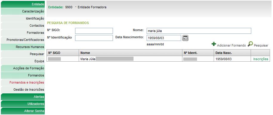 Pesquisa de formandos Se for esse o caso, devem ser observados os seguintes passos. A.