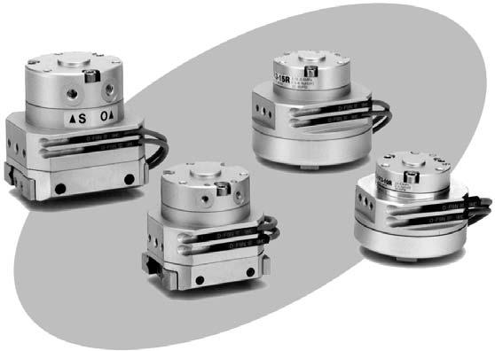 ccionamento rotativo Pinça pneumática ( dedos ) (3 dedos ) MHR/MDHR, MHR3/MDHR3 lta precisão - Repetitividade ±.