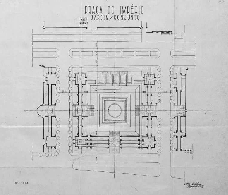 Cottinelli Telmo - Lacerda Marques - Planta do Projecto para a Praça do Império in ANEXO I Breve Informação Sobre A Praça do