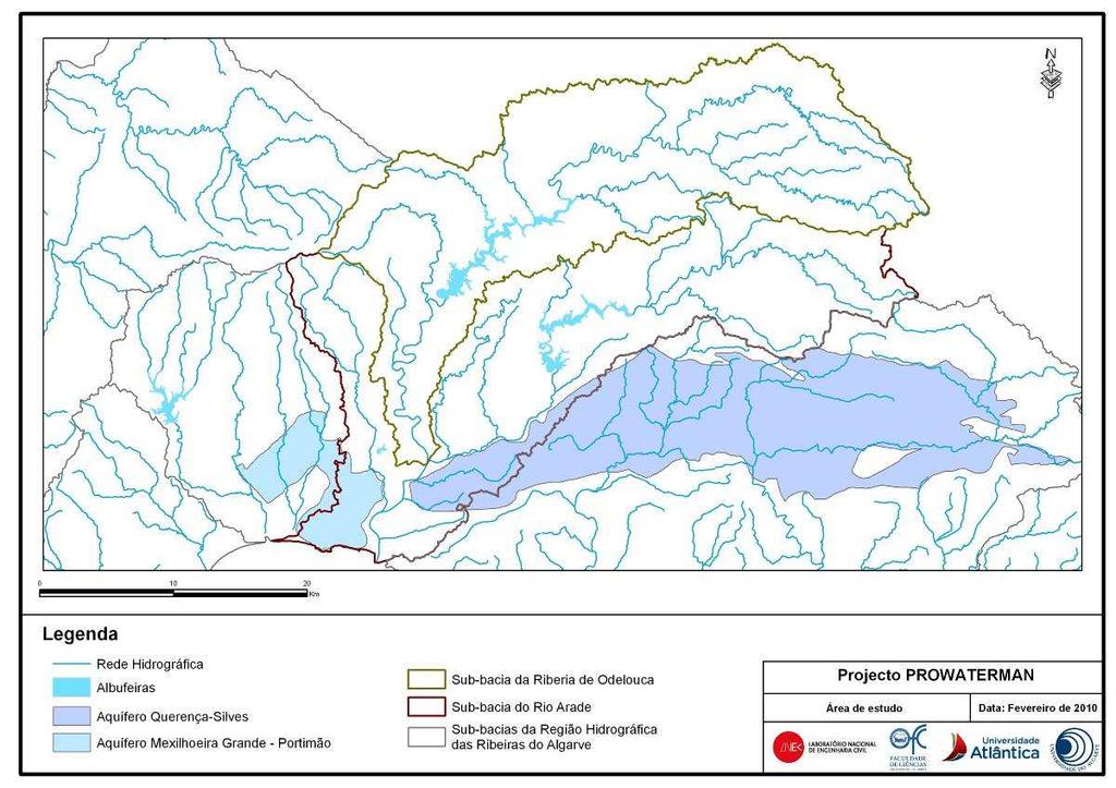 1 Introdução O projecto PROWATERMAN, a desenvolver no sul de Portugal em duas áreas de estudo a bacia hidrográfica do rio Arade, no Algarve, e a área das sub-bacias da região hidrográfica do