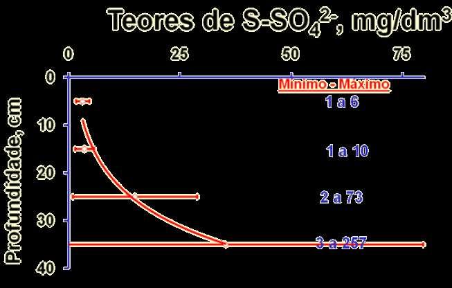 ENXOFRE DISTRIBUIÇÃO NO PERFIL DO SOLO