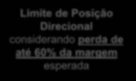 Limite de Posição Direcional: Calculados a partir da metodologia apresentada para a estratégia de manutenção de uma posição vendida (short) Limite de Posição Direcional para posições vendidas