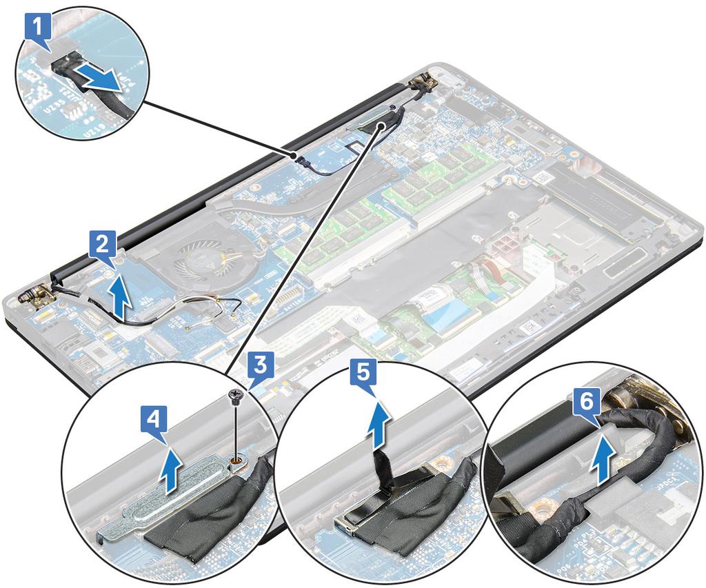 a b c d tampa da base bateria placa WLAN Placa WWAN NOTA: Para identificar o número de parafusos, consulte lista de parafusos.