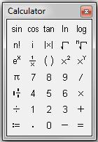 . Barra de ferramentas Calculator Como vsto anterormente, expressões smples podem ser dgtadas dretamente pelo teclado.