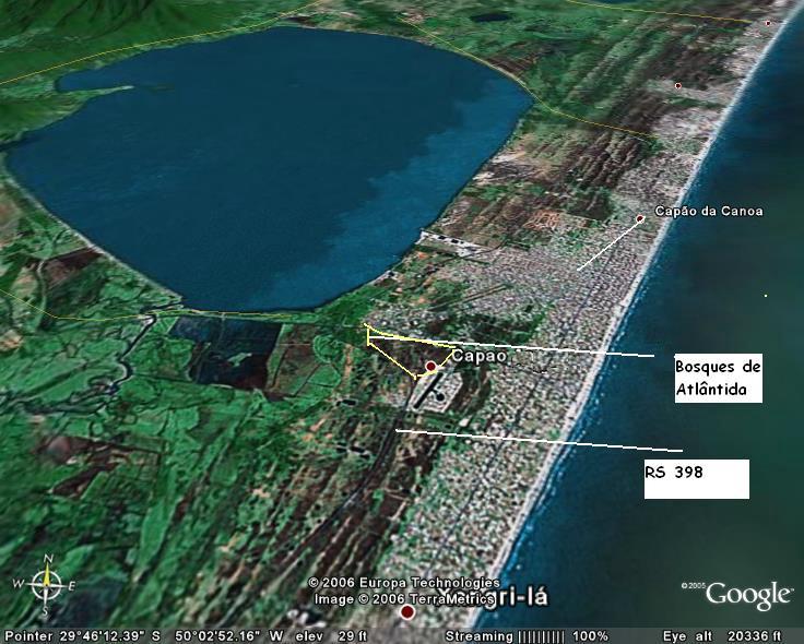 6 Figura 1. Imagem do Google Earth vendo-se a área do novo loteamento, destacando-se o crescimento da expansão urbana representada pela de cor faixa cinza-clara. Figura 2.