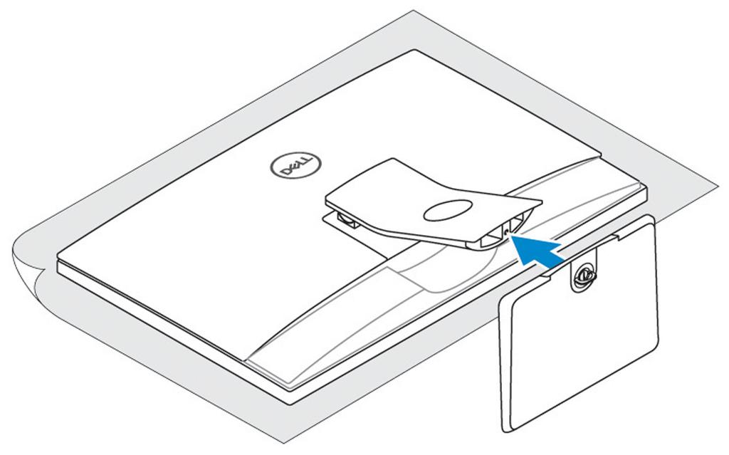 Configurar o computador 1 Instale o suporte. a) Eleve o montante do suporte.