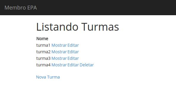 Figura 30 Tela de gerenciamento de turmas. Figura 31 Tela de gerenciamento de conteúdos.