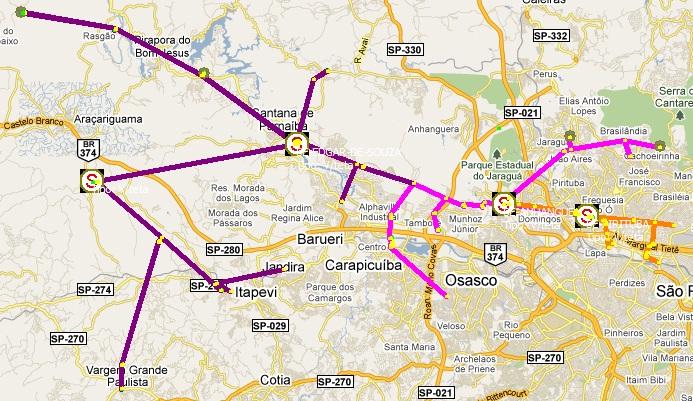 Centro, Sul 1, Sul 2, Norte, Ramon Reberte Filho, Leste, Nordeste, Henry Borden, Miguel Reale, Piratininga, Baixada Santista e Embu Guaçu, além do suprimento dos sistemas subterrâneos Centro 20 kv,