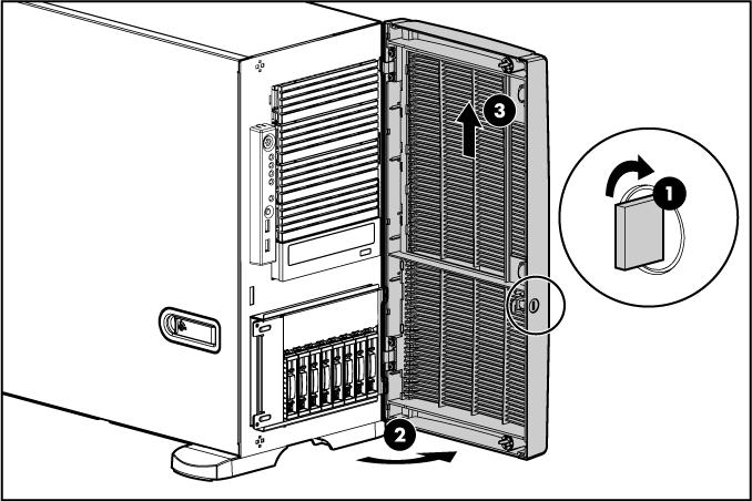 Acesso ao painel posterior do servidor (modelo em rack) Se o procedimento exigir acesso ao painel posterior do servidor, destrave o braço de controle de cabos e afaste-o do servidor.