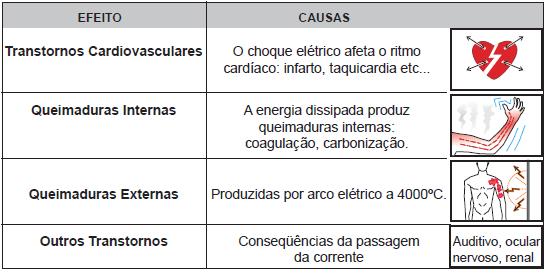 interferem na intensidade da corrente e nos efeitos provocados no organismo: Trajeto da