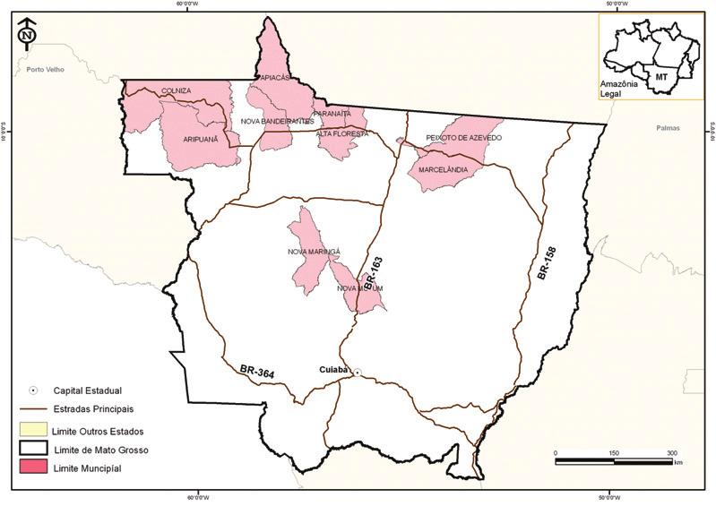 Municípios Críticos A maioria dos dez municípios (60%) que mais desmataram em agosto de 2006 está situada na região do Extremo Norte de Mato Grosso (Alta Floresta, Apiacás, Nova Bandeirantes,